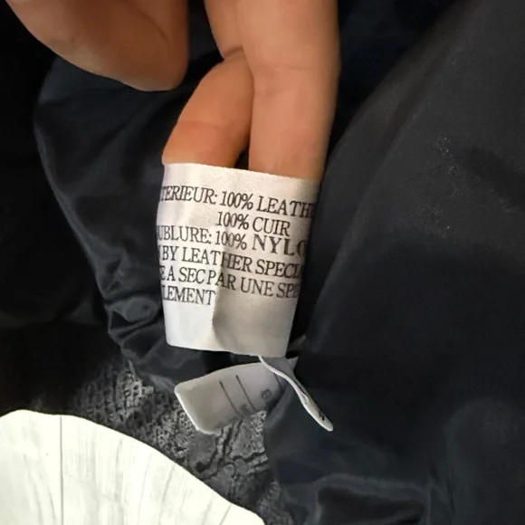 Black Textured Leather Jacket - Picture 5 of 7